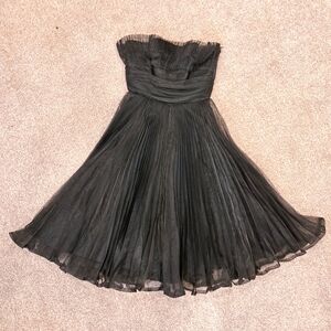 Betsey Johnson 90s Vintage Strapless Black Dress Size 6